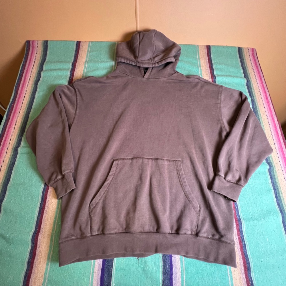 CSG Hoodie Mens Large Brown Relaxed Fit Fleece Pullover Streetwear Sweatshirt